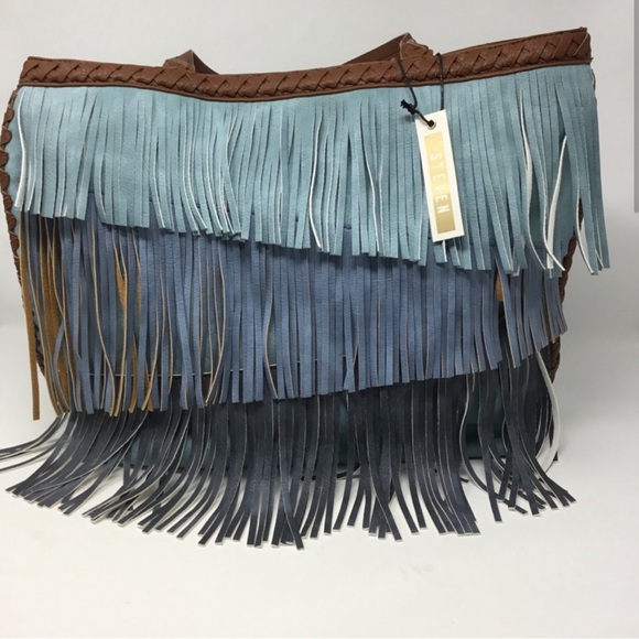 Steve Madden “Jskenzi” Blue Ombré Fringe tote - Picture 2 of 6